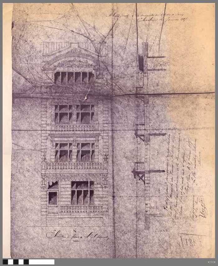 Plan joint à la demande ... Charleroi, Le ... Janvier 1887