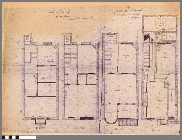 Bouwplan voor villa Emile Van der Elst