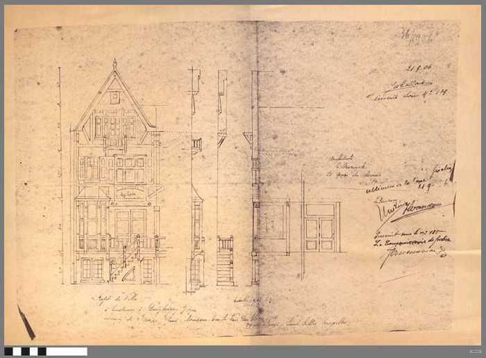 Projet de Villa à construire à Duinbergen sur Mer, chemin de Knocke pour monsieur Emile Van der Elst