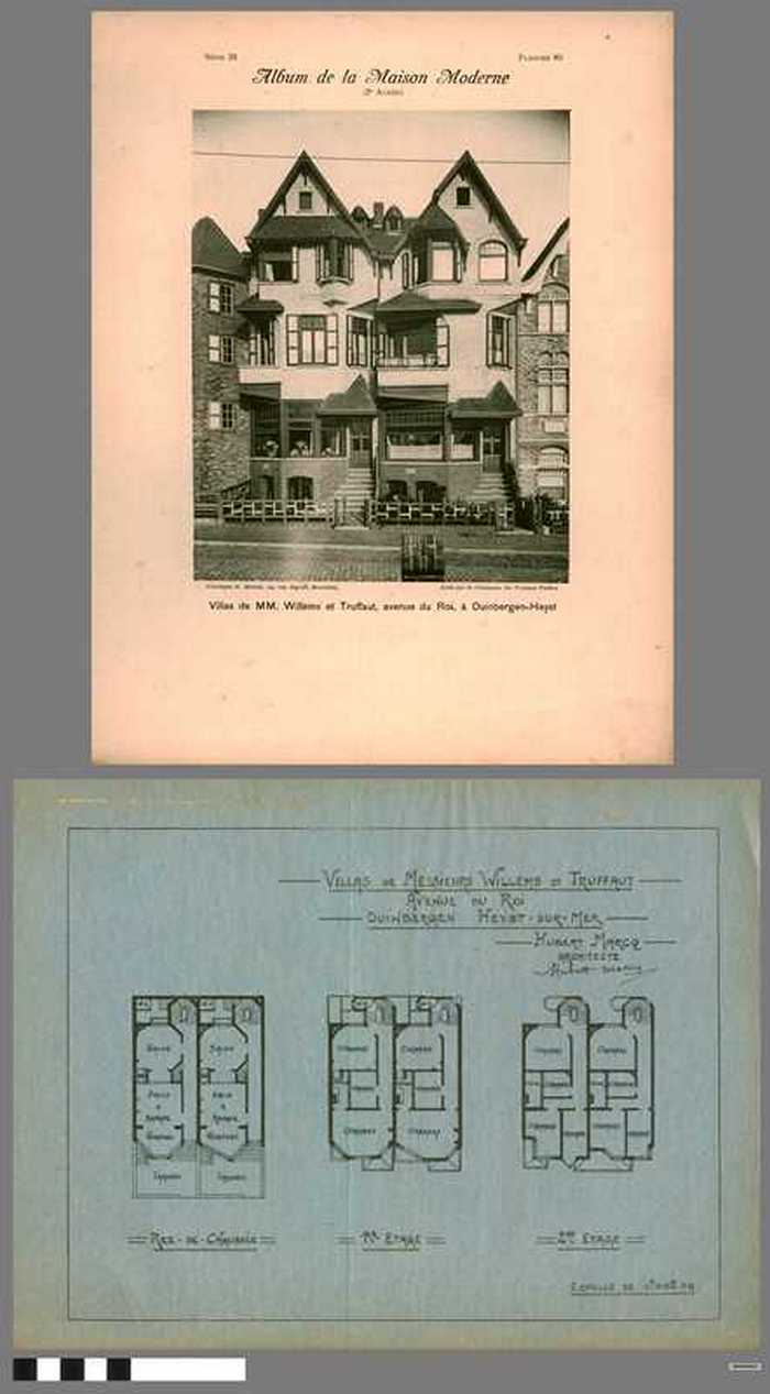 Album de la Maison Moderne - villa's de MM. Willems et Truffaut - avenue du Roi à Duinbergen-Heyst