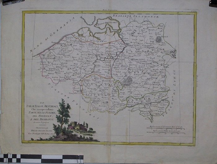 Li Paesi Bassi Austriaci Che comprendono parte delle Fiandre, del Haynault e del Brabante di nuova Projezione