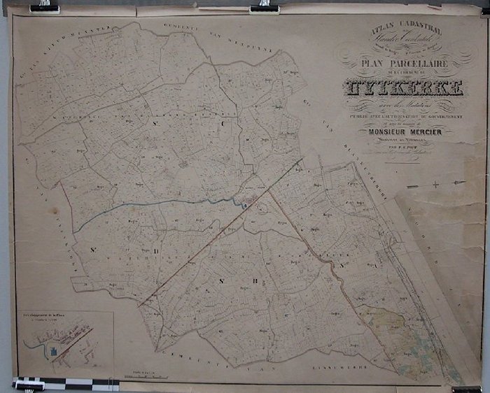 Atlas cadastral de la Flandre Occidentale Arrondt de Bruges, 4e Cantn. De Bruges. Plan Parcellaire de la commune Uytkerke avec les Mutations