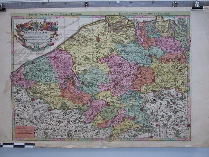 Le Comté de Flandre divisé en ses Chastellenies & Balliages, le Franc de Bruges et le Pays de Waes