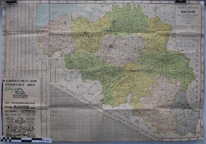 Nieuwe landkaart van België en Groot Hertogdom Luxemburg