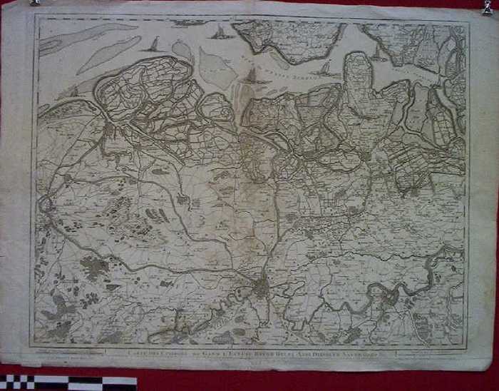 Carte des Environs de Gand, LEcluse, Brugge, Hulst, Axel, Deinse, Le Sas de Gand & C en 1743