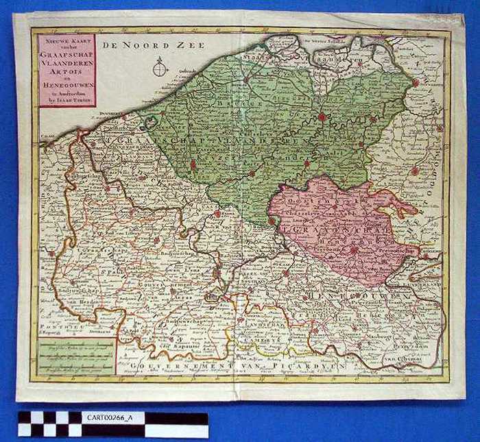 Nieuwe kaart van het Graafschap Vlaanderen, Artois en Henegouwen