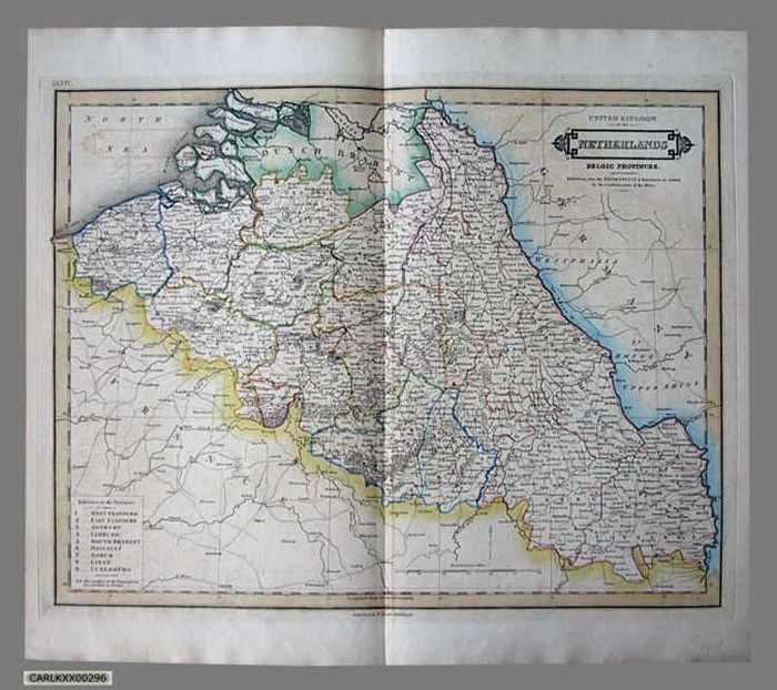 United Kingdom of the Netherlands. Belgic Provinces : exhibiting also the Departments & Boundaries as settled by the confederation of the Rhin