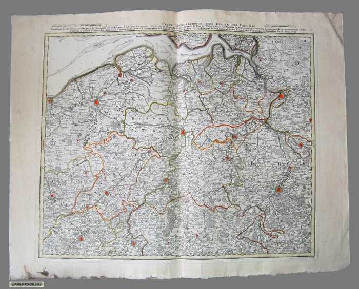 Carte topographique tres exacte des Pais-Bas