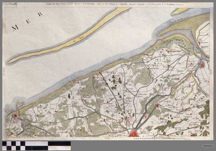 Carte du Pays SUD OUEST du n°2. Ostende.