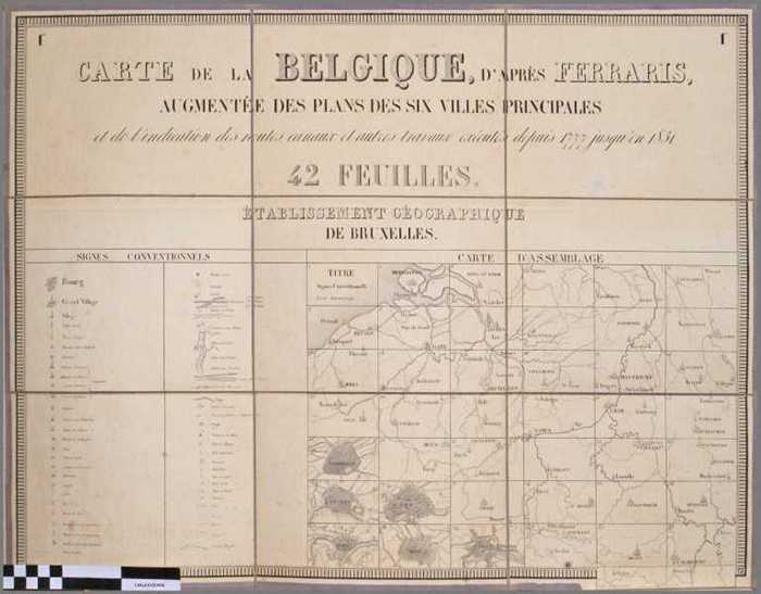 Carte de la Belgique, daprès Ferraris