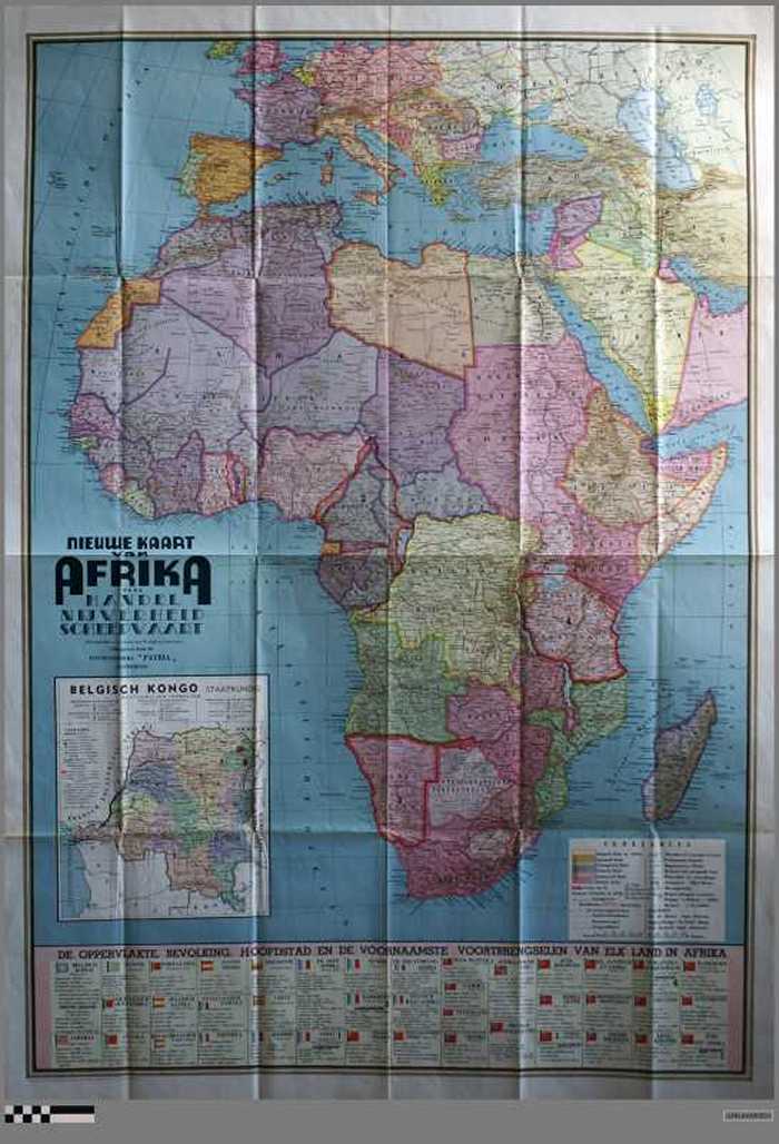 Nieuwe kaart van Afrika voor Handel - Nijverheid - Scheepvaart.