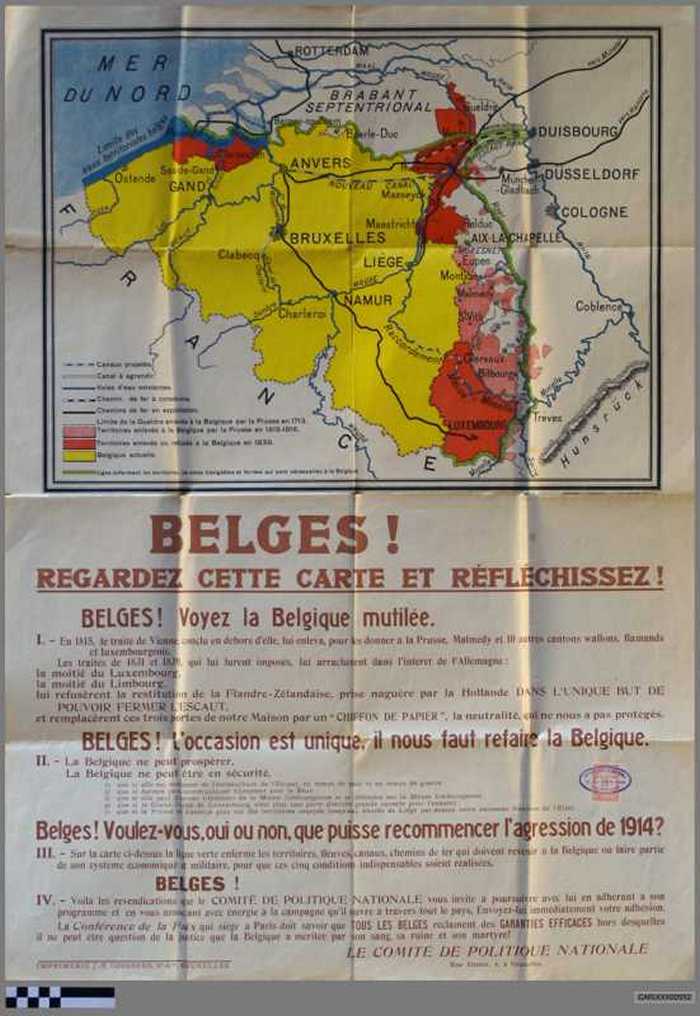 Belges ! Regardez cette carte et réflechissez!