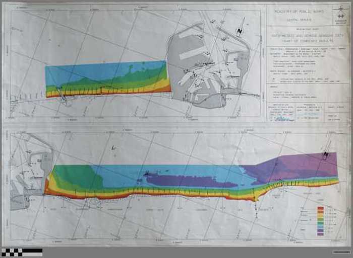 Belgian East Coast. Bathymatric and remote sensing data chart of combined results