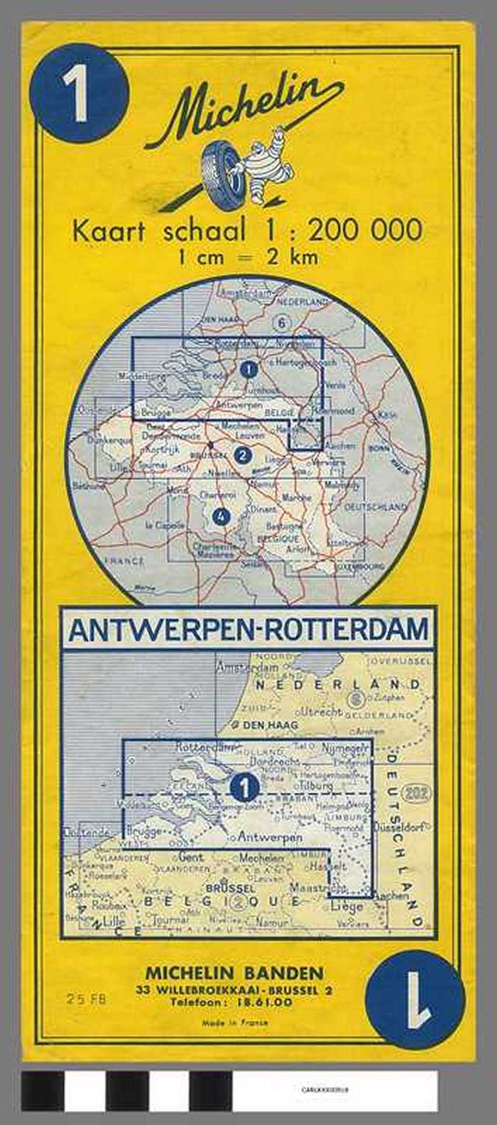 Kaart:  Antwerpen-Rotterdam - Michelin N° 1