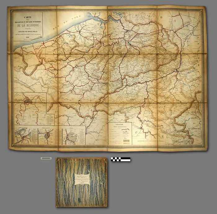 Carte de la Navigation et des eaux intérieurs de la Belgique