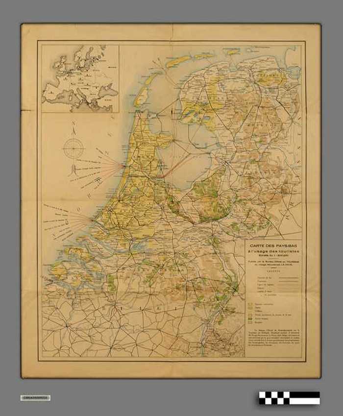 Carte du Pays-Bas à l'usage des Touristes
