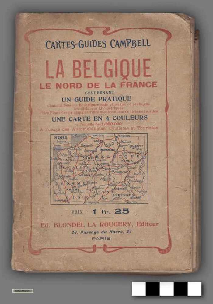 Cartes guides campbell : La Belgique - le Nord de la France