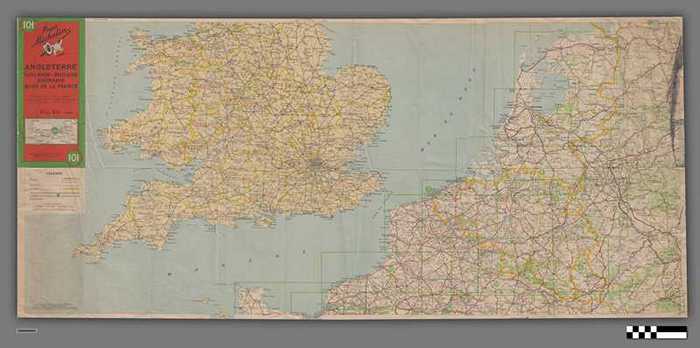 Michelinkaart van Engeland tot Rijnland en van Friesland tot Noord-Frankrijk - N° 101