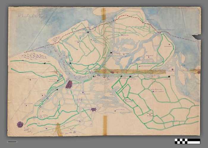 Het oude zwin ten tijde van de 80 jarige oorlog - Plaat I