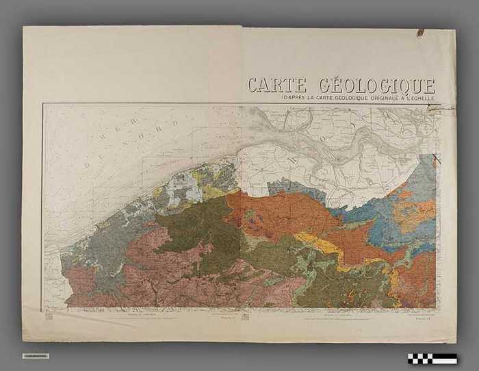 Carte géologique voor de Belgische kust en achterliggenden