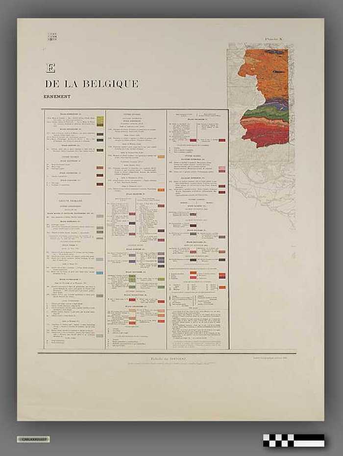 Legende (rechterdeel) bij de stafkaarten van België