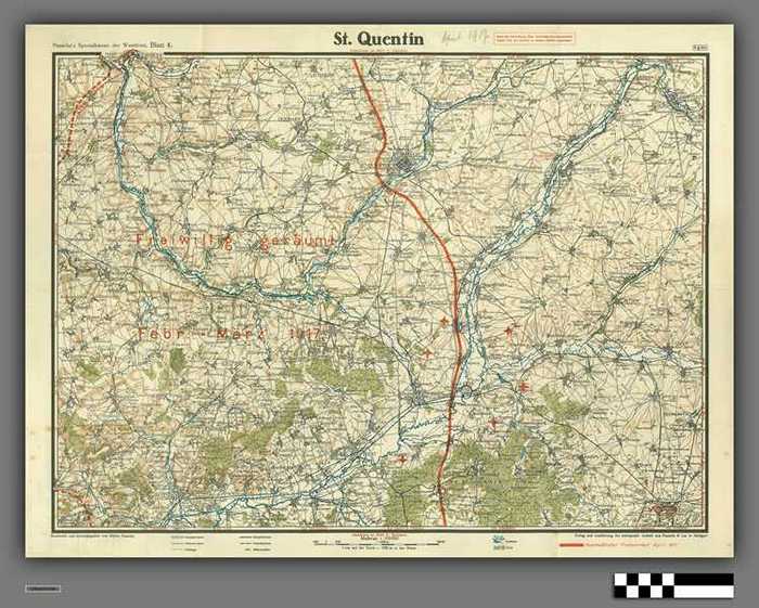 Paasche's Spezialkarten der Westfront - St. Quentin - Blatt 4