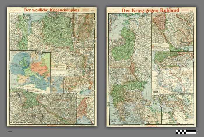 Paasche's Frontenkarte: Der westliche Kriegsschauplatz Der Krieg gegen Russland - Nr 17