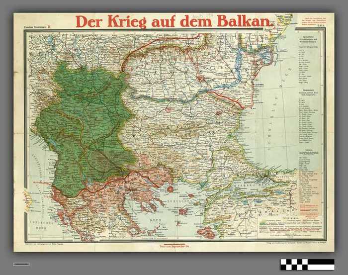 Paasches Frontenkarte D - Der Krieg auf dem Balkan