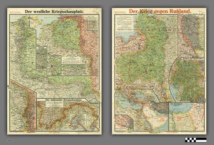 Paasche's Frontenkarte: Der westliche Kriegsschauplatz - Der Krieg gegen Russland - Nr 8