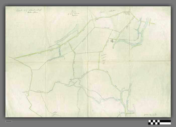 Kaart van de dijken in de buurt van Lapscheure