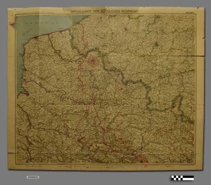 Militaire kaart: Spezialkarte der nördlichen westfront + informatieblaadjes