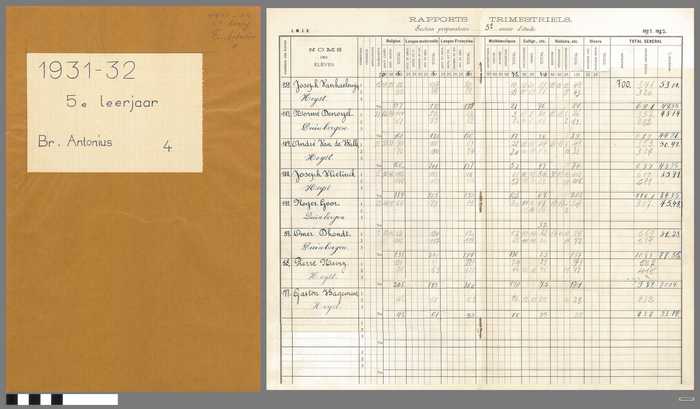 Rapports Trimestriels - 5e année d'étude - 1931-32