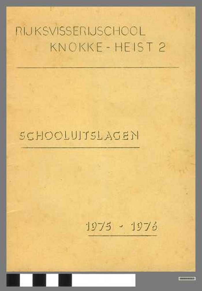 Rijksvisserijschool Knokke-Heist 2. Schooluitslagen 1975-1976