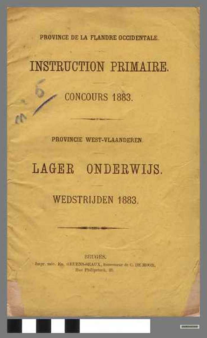 Provincie West-Vlaanderen - Lager onderwijs - wedstrijden 1883