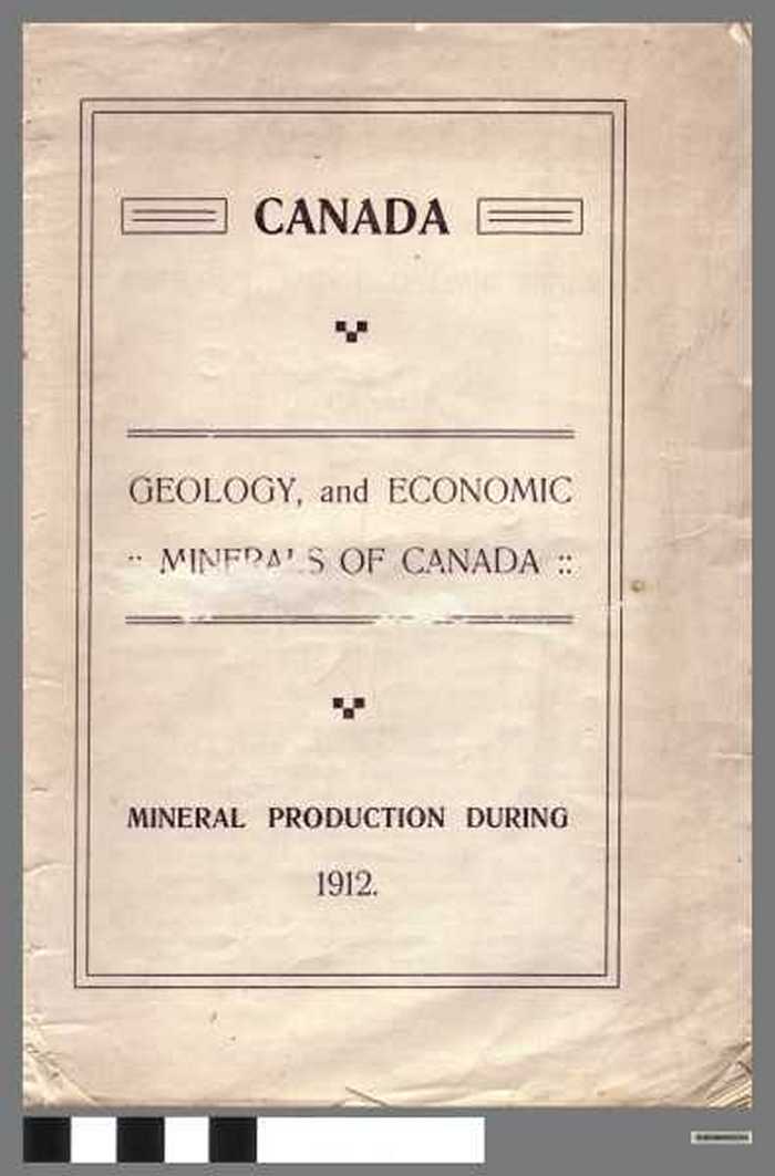 Geology and economic:: Minerals of Canada