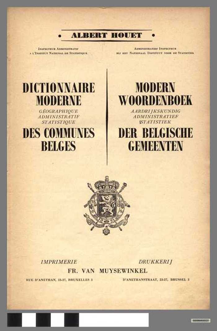 Modern woordenboek der Belgische gemeenten / Dictionnaire des communes Belges