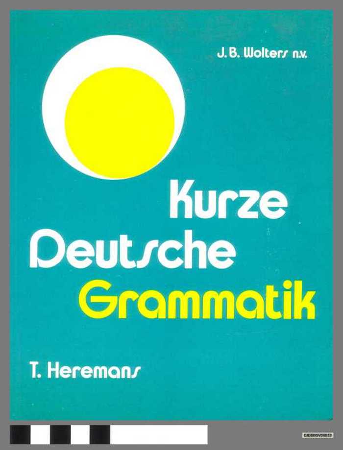 Kurze Deutsche Grammatik.