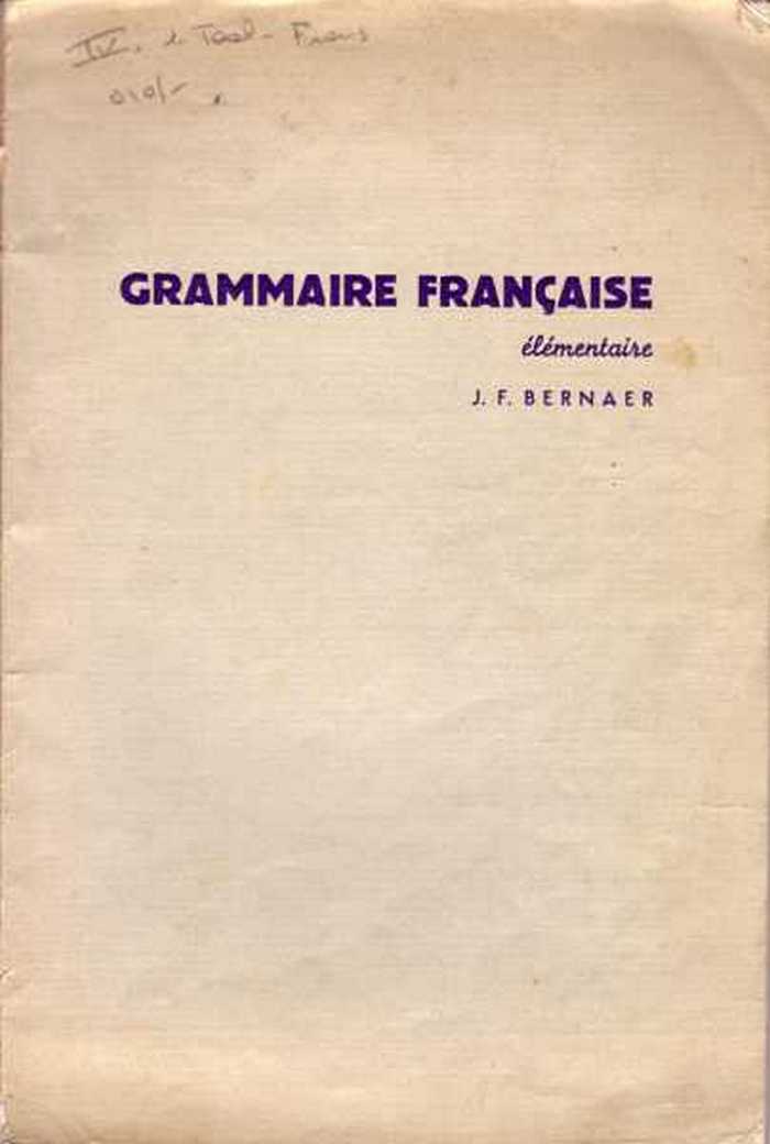 Grammaire Française Elémentaire