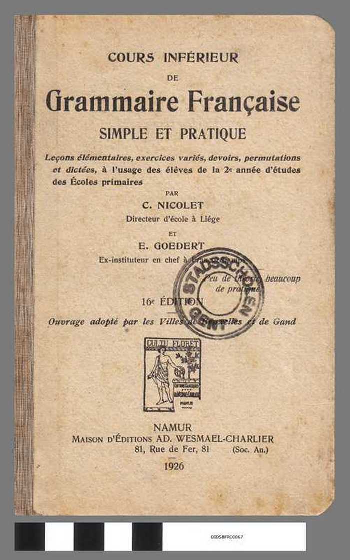 Cours inférieur de Grammaire Française simple et pratique