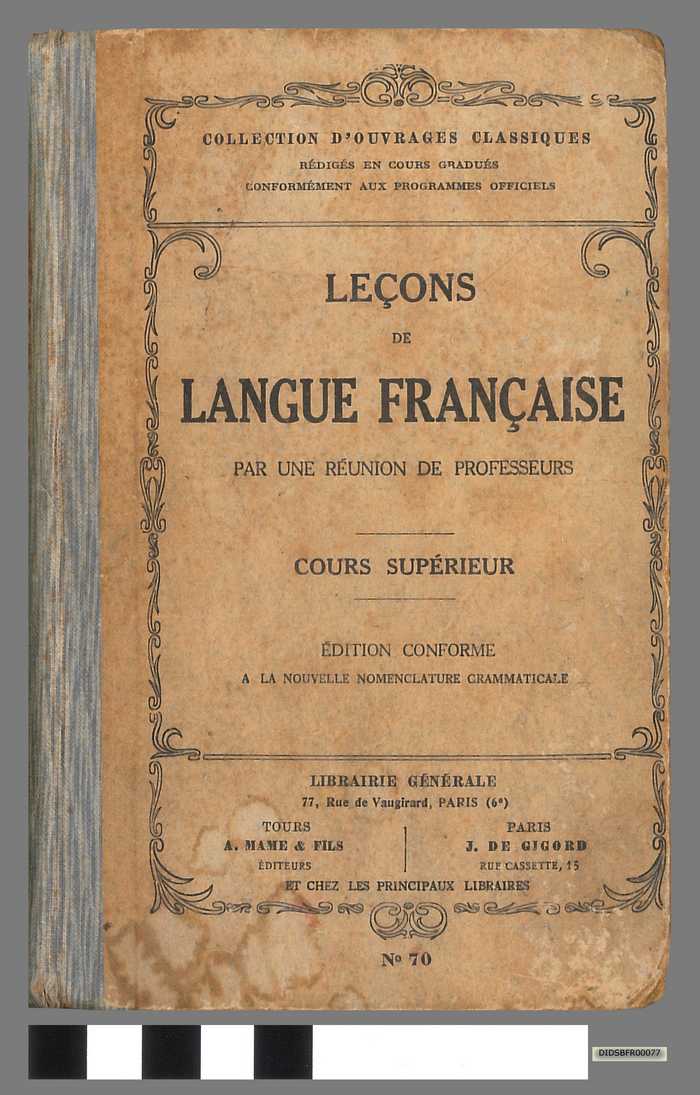 Leçons de langue française par une réunion de professeurs cours supérieur