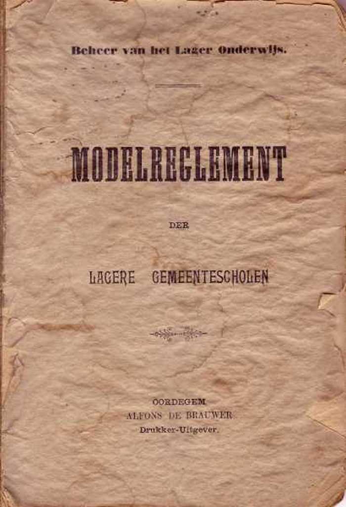 Modelreglement der Lagere Gemeentescholen