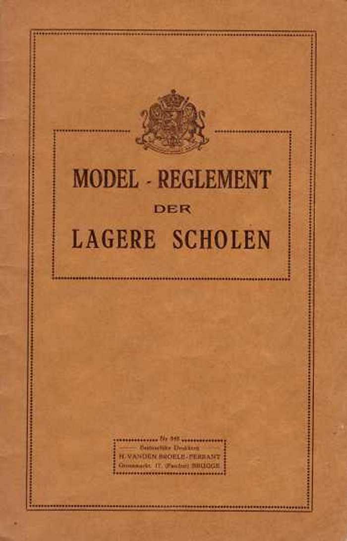 Model-Reglement der Lagere Scholen