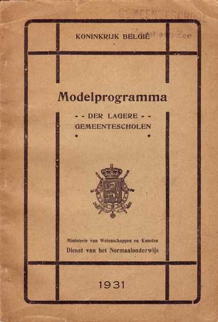 Modelprogramma der Lagere Gemeentescholen