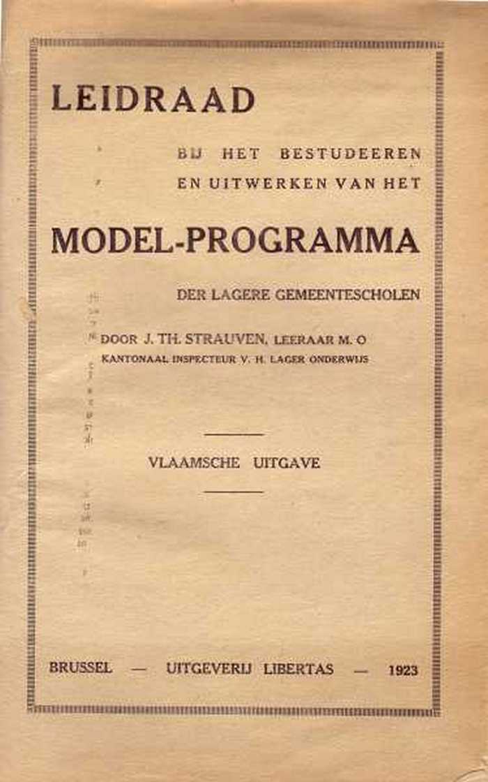 Leidraad bij het Bestuderen van het Model-Programma der Lagere Gemeentescholen