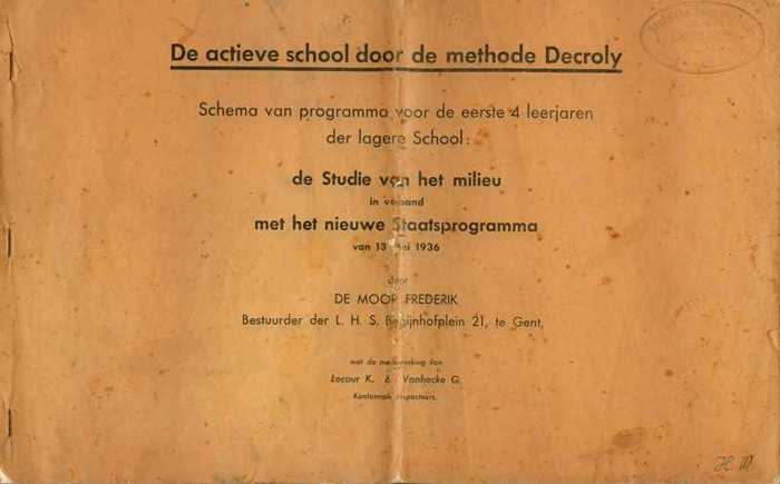 De Actieve School door de Methode Decroly