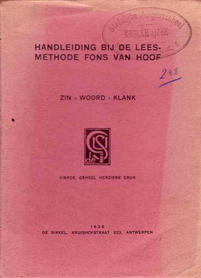 Handleiding bij de Leesmethode Fons van Hoof