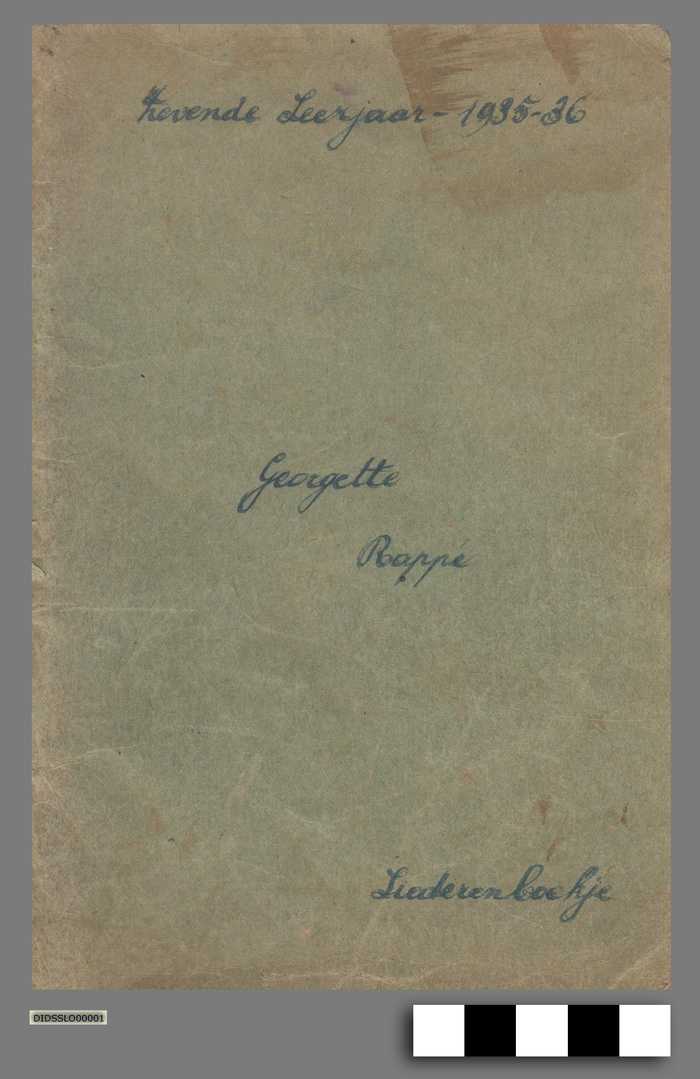 Liederenboekje - Georgette Rappé - Zevende Leerjaar - 1935-36