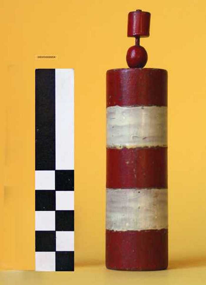 Miniatuur van boei van het lateraal stelsel, werd gebruikt onder Nederlandse kust en Groot-Brittannië.
