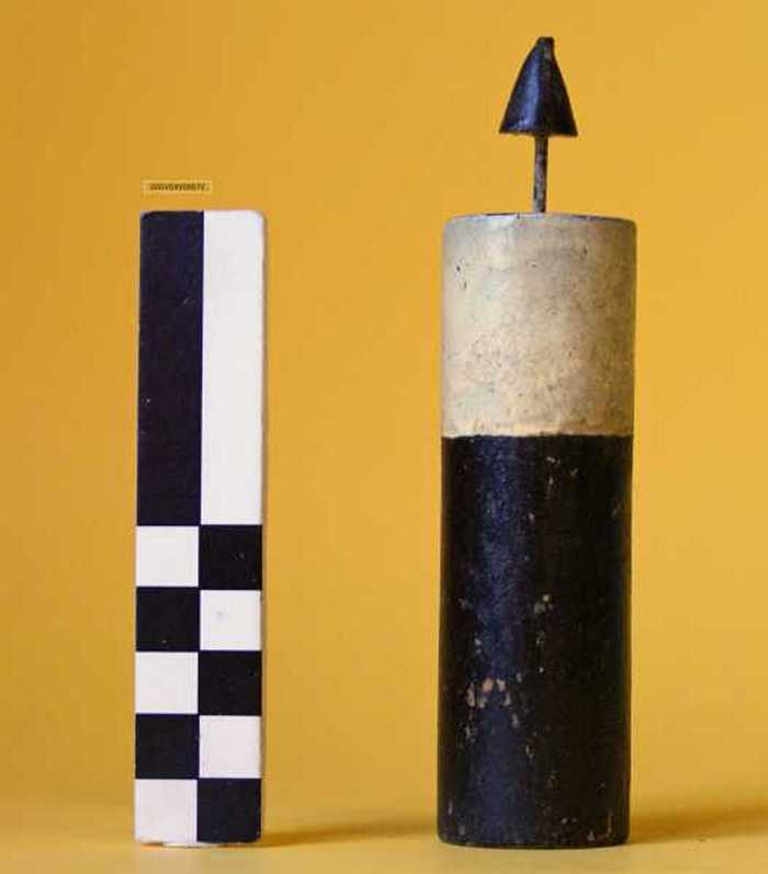 Miniatuur van boei, lateraal stelsel, werd gebruikt onder Belgische-, Nederlandse-, Engelse- en Franse kust.
