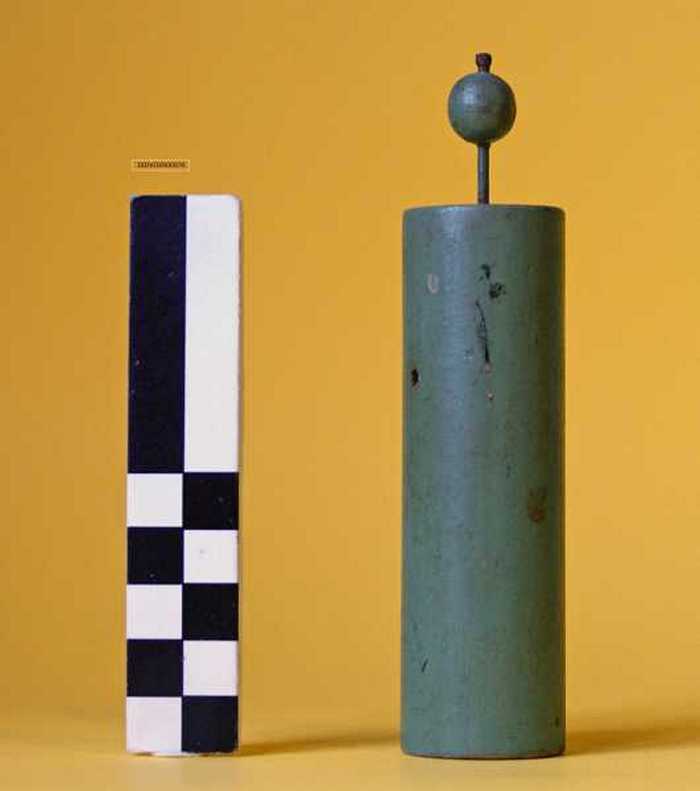 Miniatuur van boei, lateraal stelsel, werd gebruikt onder Nederlandse en Engelse kust.